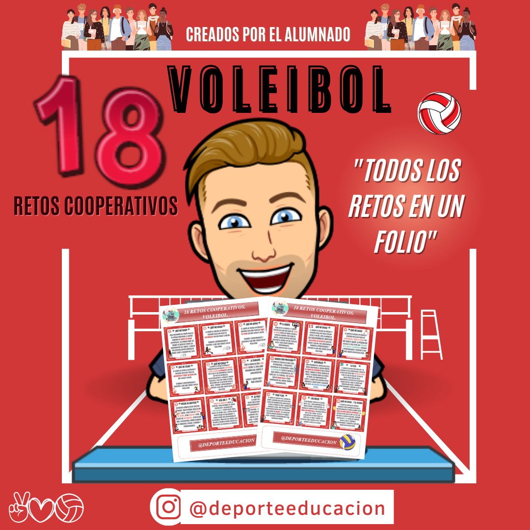 VOLEIBOL. 18 RETOS COOPERATIVOS.