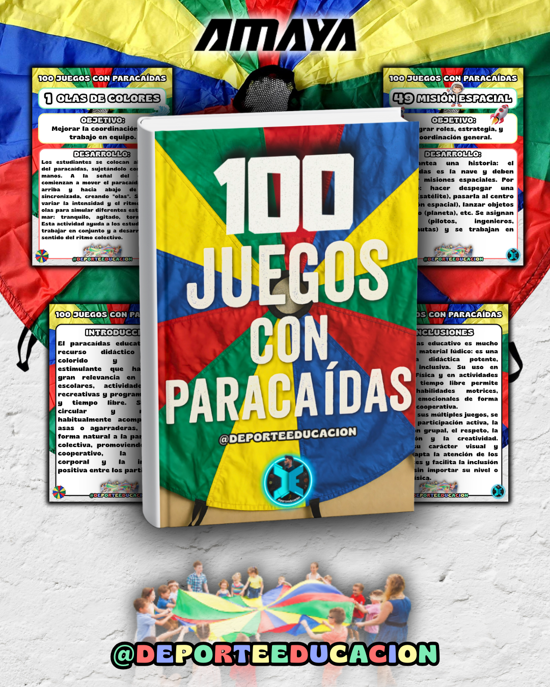 100 JUEGOS CON PARACAÍDAS.