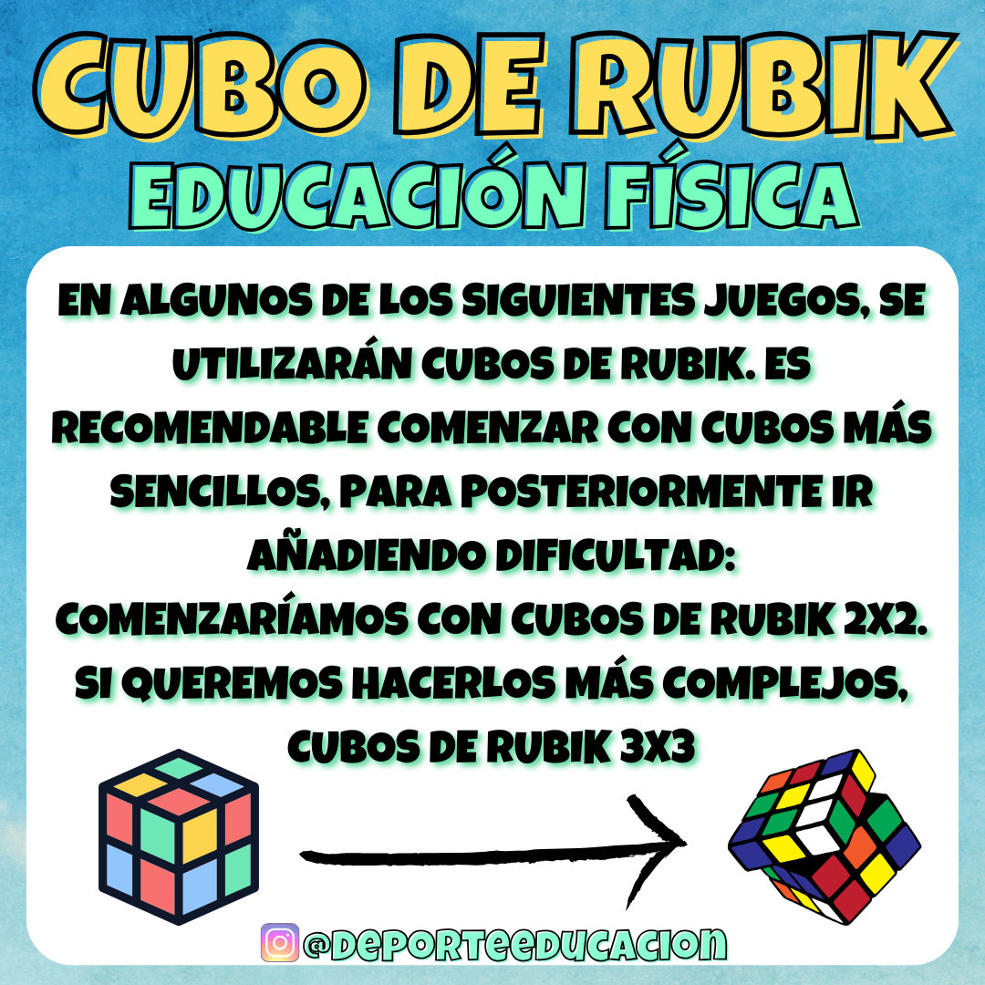 🟥🟩CUBO DE RUBIK🟦🟨 20 JUEGOS PARA EDUCACIÓN FÍSICA.