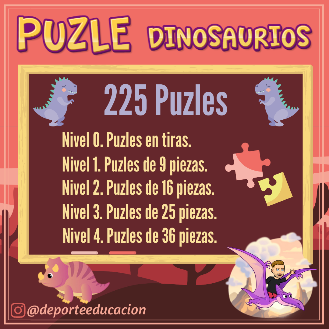 225 PUZLES DE DINOSAURIOS