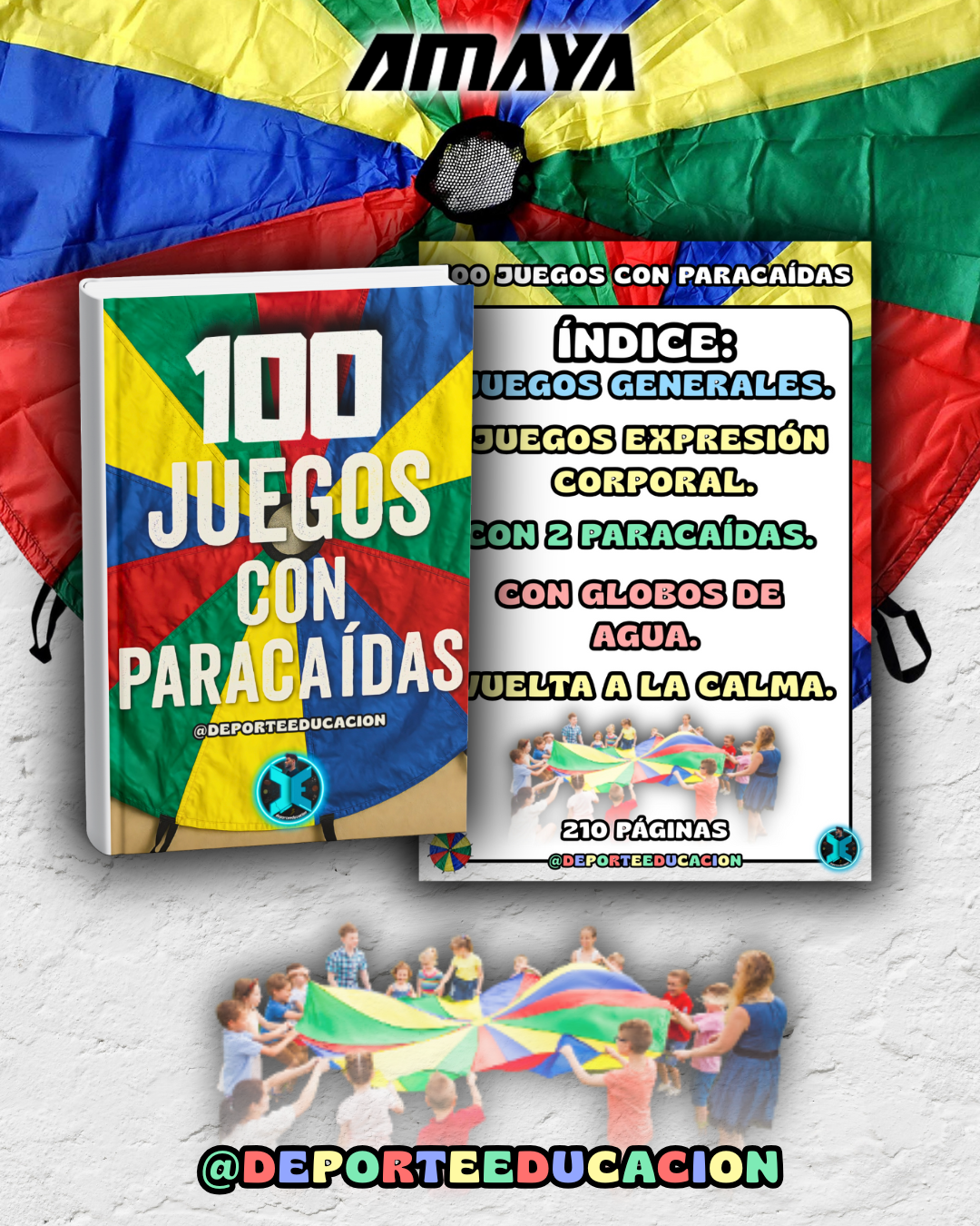 100 JUEGOS CON PARACAÍDAS.