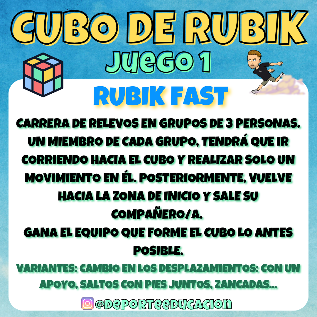 🟥🟩CUBO DE RUBIK🟦🟨 20 JUEGOS PARA EDUCACIÓN FÍSICA.