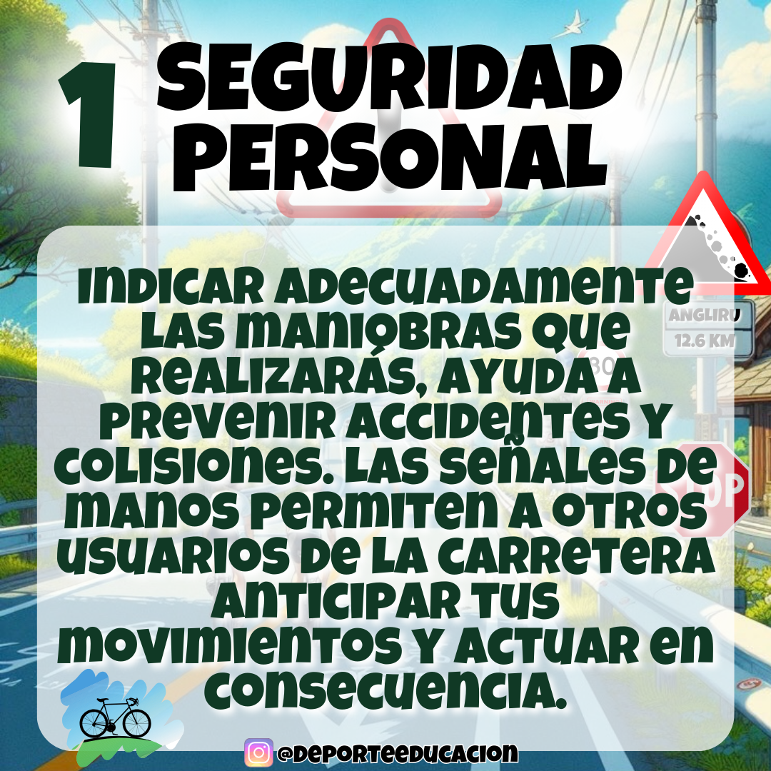SEÑALES BÁSICAS. SEGURIDAD EN LA BICI.