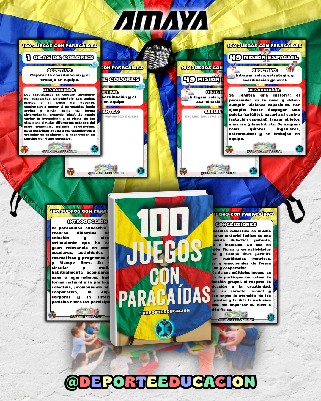 100 JUEGOS CON PARACAÍDAS.