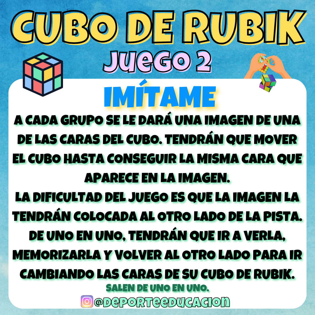 🟥🟩CUBO DE RUBIK🟦🟨 20 JUEGOS PARA EDUCACIÓN FÍSICA.