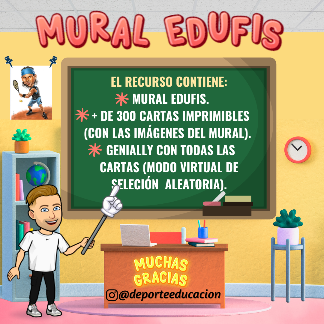 MURAL EDUFIS. + DE 300 CARTAS.