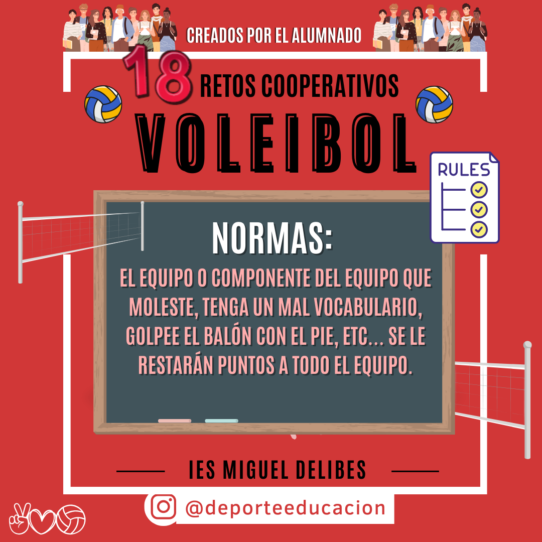 VOLEIBOL. 18 RETOS COOPERATIVOS.