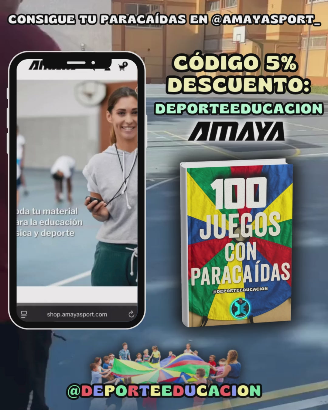 100 JUEGOS CON PARACAÍDAS.