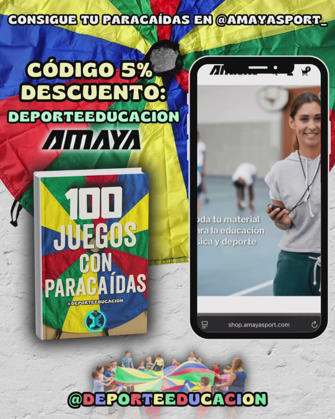 100 JUEGOS CON PARACAÍDAS.