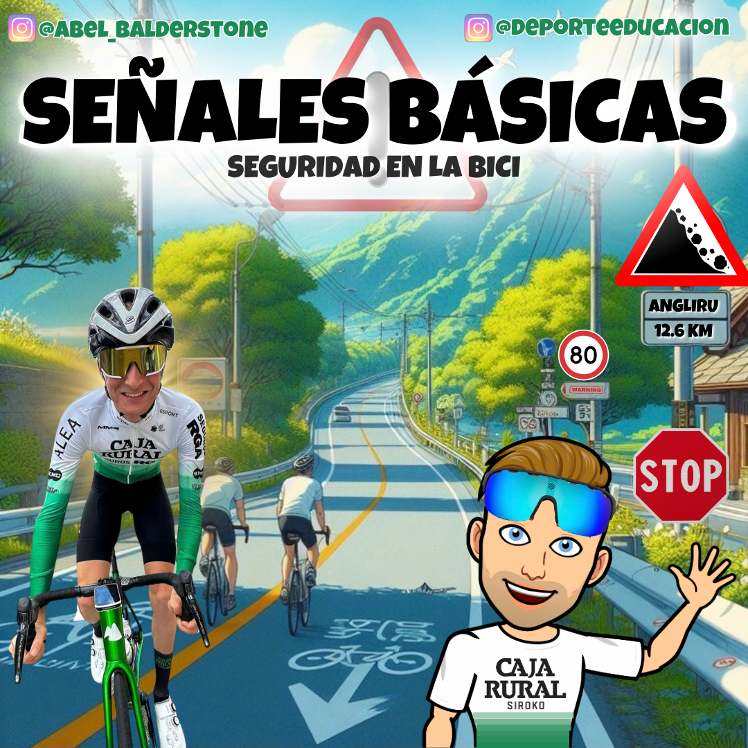SEÑALES BÁSICAS. SEGURIDAD EN LA BICI.