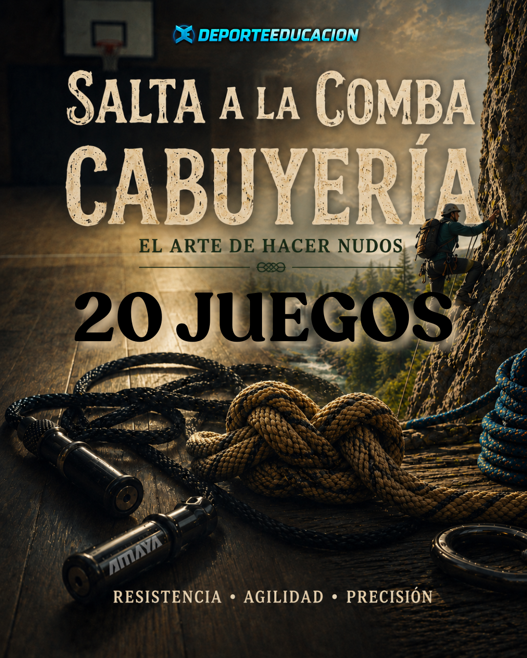 SALTA A LA COMBA + CABUYERÍA🪢 20 JUEGOS