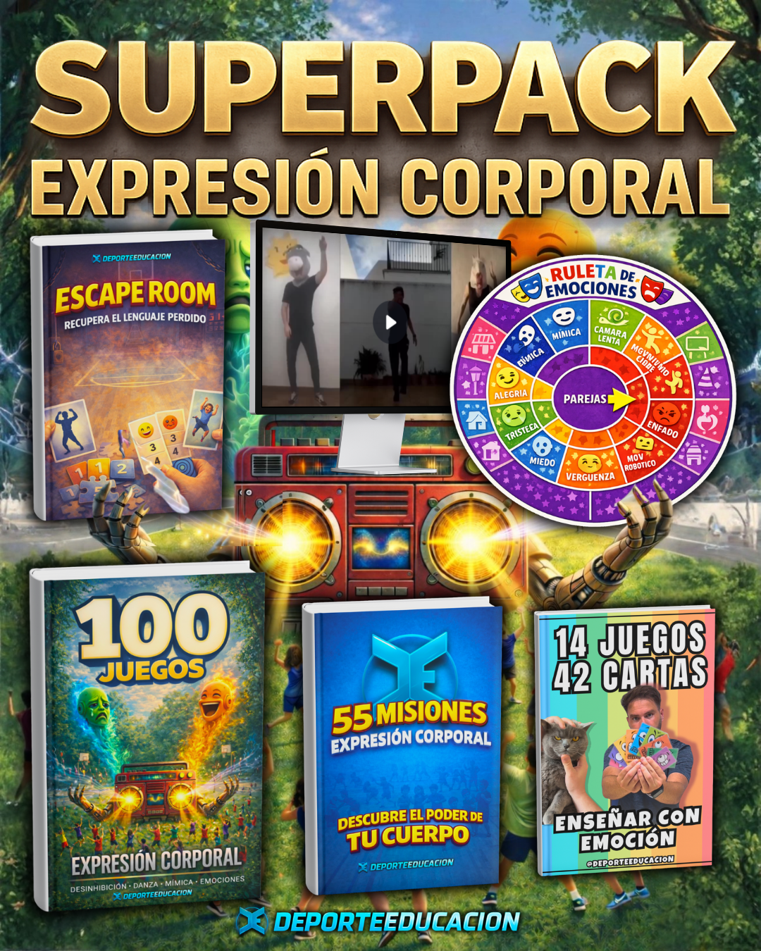 ⭐️SUPERPACK EXPRESIÓN CORPORAL⭐️ Educar a través del movimiento.