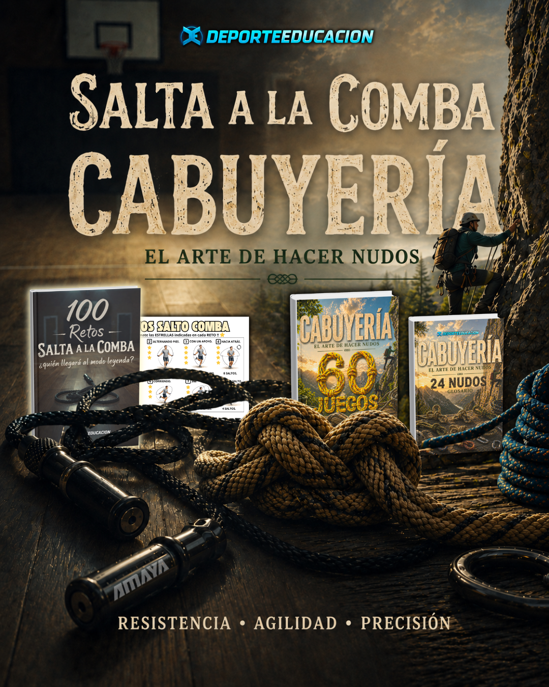 SALTA A LA COMBA + CABUYERÍA🪢 20 JUEGOS