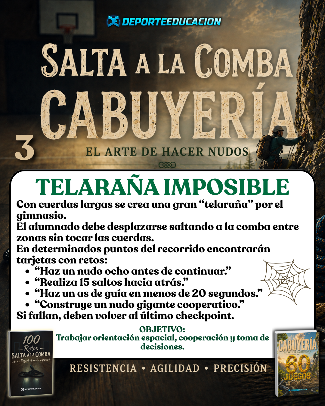 SALTA A LA COMBA + CABUYERÍA🪢 20 JUEGOS