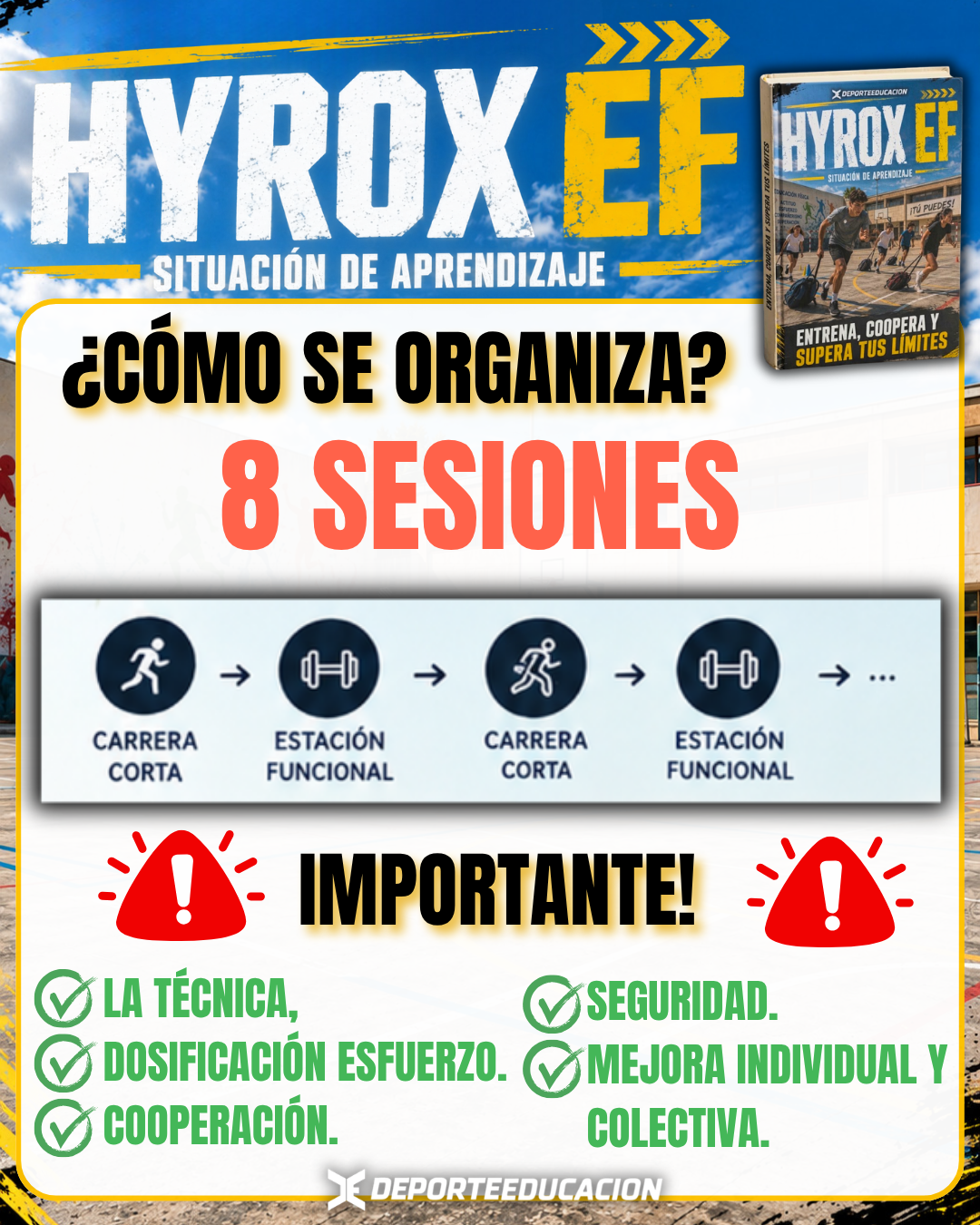 🔥 HYROX EN EDUCACIÓN FÍSICA💪🏼