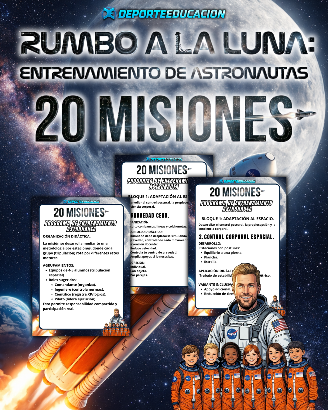 🚀RUMBO A LA LUNA🌙 Entrenamiento de Astronautas 🧑🏼‍🚀