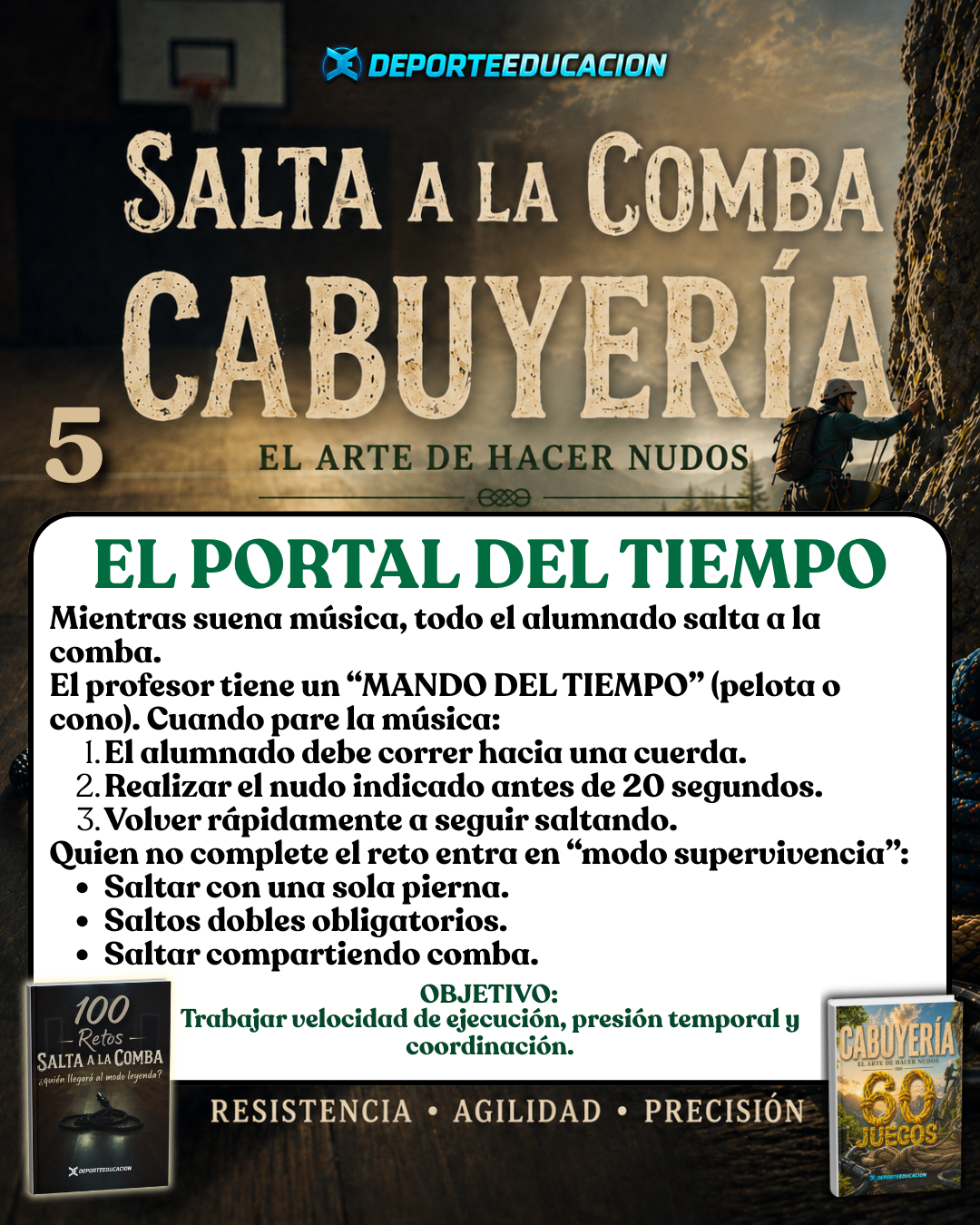 SALTA A LA COMBA + CABUYERÍA🪢 20 JUEGOS