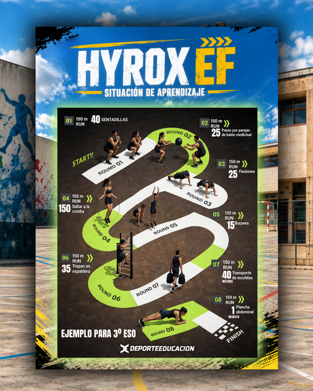 🔥 HYROX EN EDUCACIÓN FÍSICA💪🏼