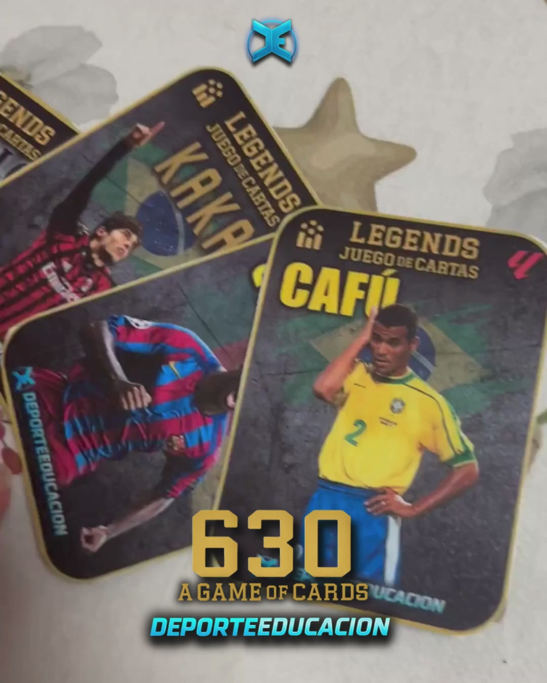 630 CARTAS LEGENDS + 10 JUEGOS PARA SU USO.